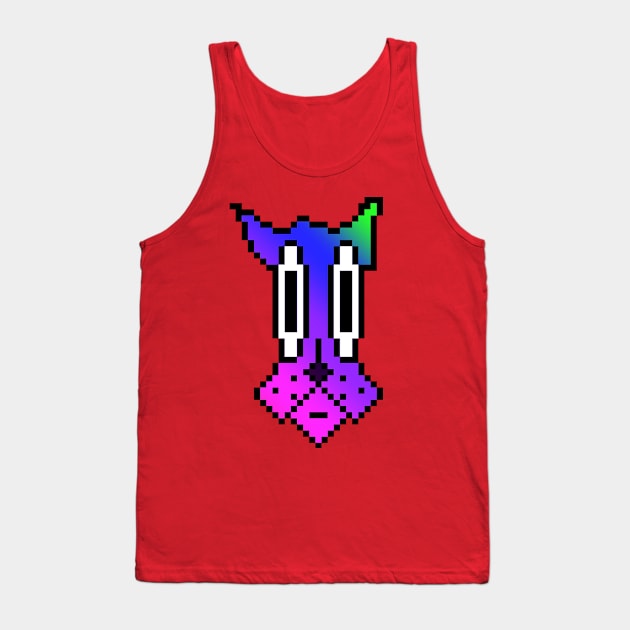 Rainbow pixel pooch Tank Top by TeachUrb